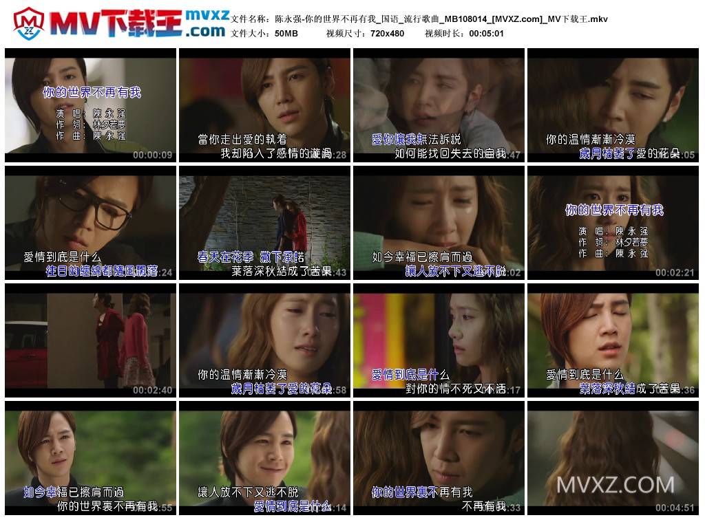 陈永强-你的世界不再有我_国语_流行歌曲_MB108014